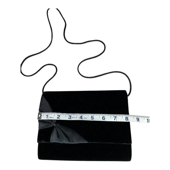 Vintage Partners Mervyns Womens Black Satin Lined Suede Shoulder Bag/Purse OS - Picture 4 of 10